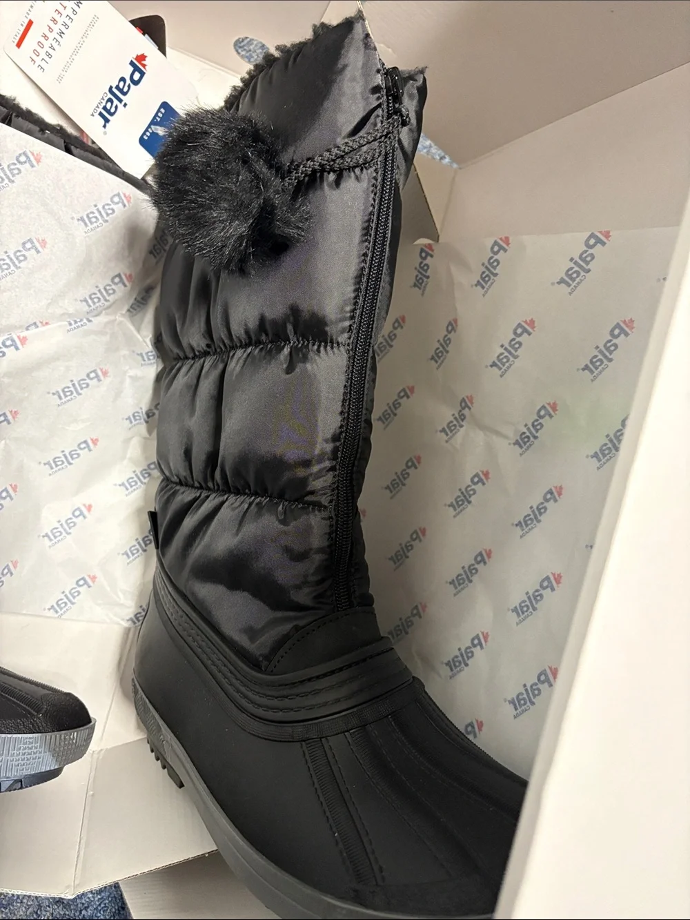 New Pajar Black Insulated waterproof winter boots